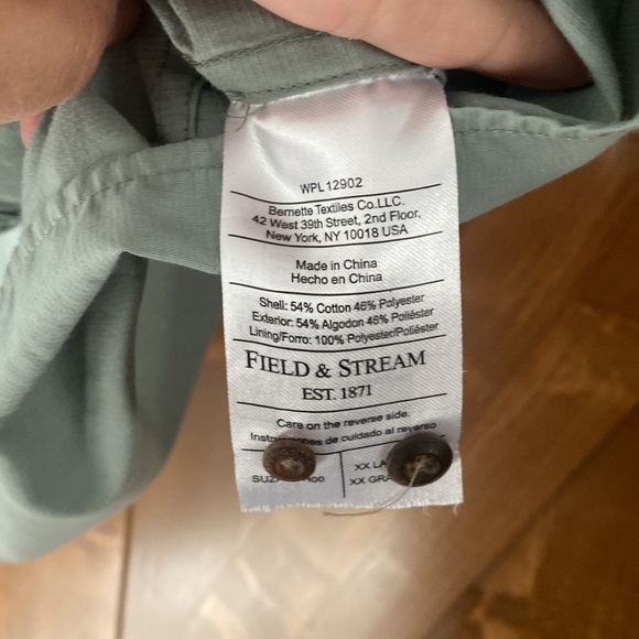 Field and Stream Button Down Short Sleeve Fishing Shirt Light Green Size XXLarge - Picture 4 of 4